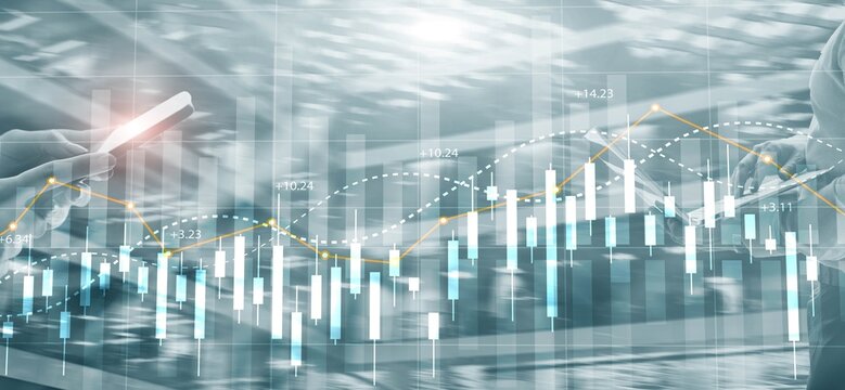 Financial Stock Market Graph. Website Economic Banner