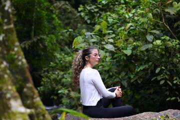 Obraz premium Immersed in Nature and Pure Freshness
