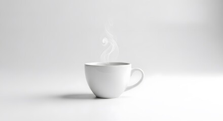 Fototapeta premium Simple Hot Coffee Drink in Clean Modern Style