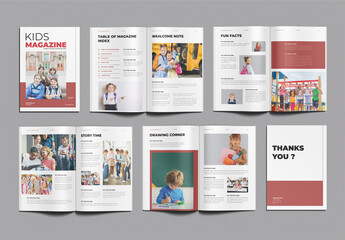Kids Magazine Template Design