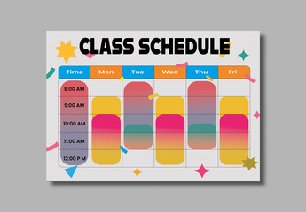 Student Study Planner Template Layout