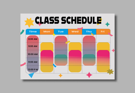 Student Study Planner Template Layout