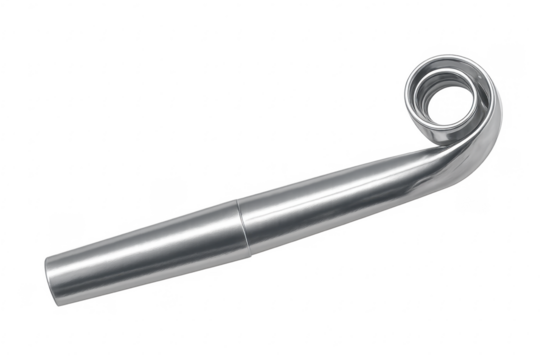 Silver party horn noisemaker celebrating festive events