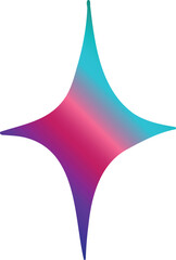 Obraz premium Gradient Four Point Star