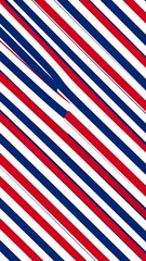 Diagonal red, white, and blue stripes