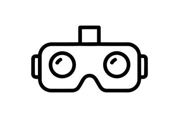 Virtual Reality Headset Displaying Immersive Gaming Experience Icon