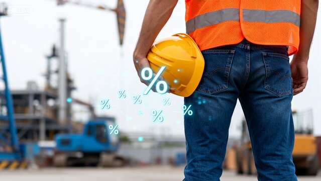Construction worker holding helmet