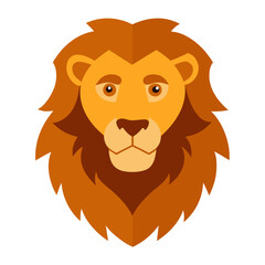 An older lion icon on white background.