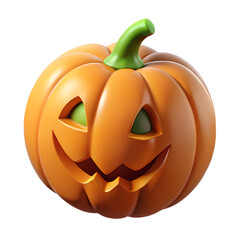3D Halloween Pumpkin with Spooky Face