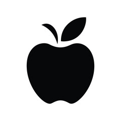 Apple Silhouette Logo Bold Clean Vector Illustration