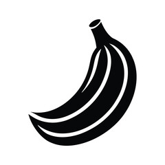 Banana Silhouette Logo Bold Clean Vector Illustration