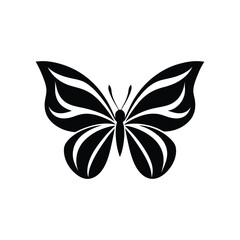 Butterfly Harmony Flowing Silhouette Vector Illustration