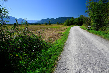 Rad-Wanderweg im Murnauer Moos - Bayern, Deutscxhland