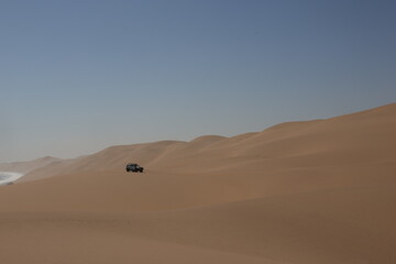 Jeep in the namib desert