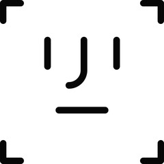 Neutral face detection icon