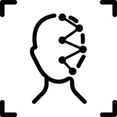 DNA face recognition technology icon