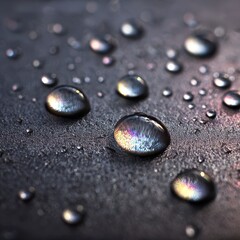 Water drops on the glass. Abstract background with bokeh effect.