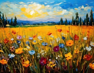 field of flowers