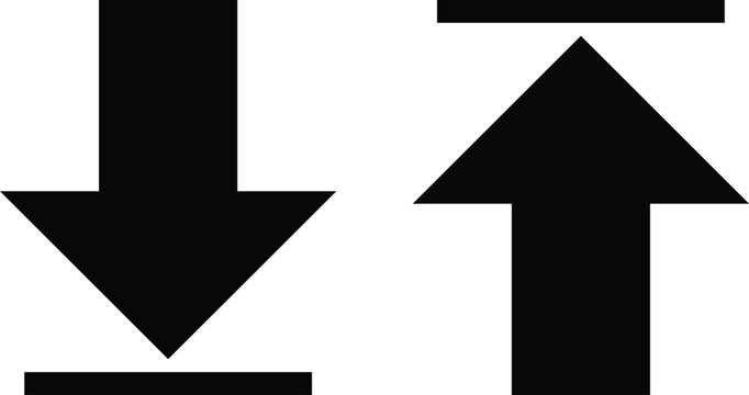 arrows pointing up and down, conveying the essence of direction, navigation, and contrasting elements, symbolizing ascent and descent