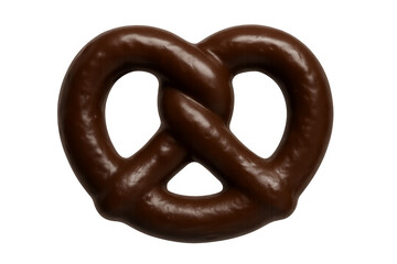 Obraz premium Chocolate pretzel offering a sweet snack or confectionery treat