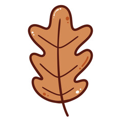 Cute orange autumn leaf illustration

