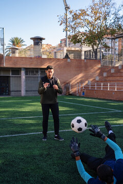 Individual goalkeeping workout