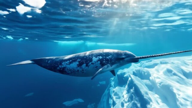 Narwhal underwater view