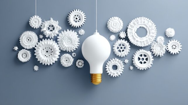 idea exchange concept ideas agreement investing in business innovation and financial commerce backing of creativity open lightbulb icon with gear mechanisms funding potential innovative growth  no lo - Powered by Adobe