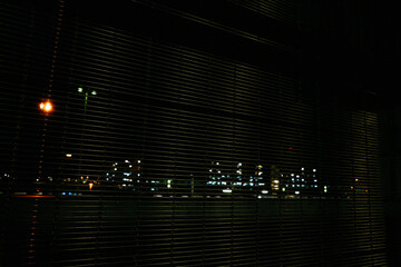 City Nights Through Metal Bars