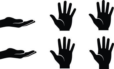 Fototapeta premium Hand Gestures Vector Pack silhouette