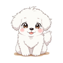 Fototapeta premium Cute Baby Brown Maltese Clipart 07
