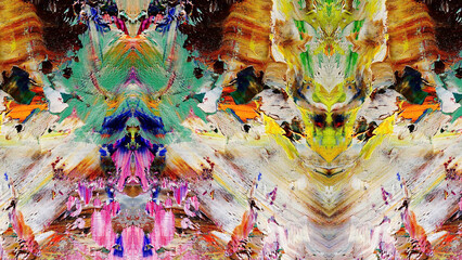 Fototapeta premium Abstract art background . Hand painting artwork on canvas .