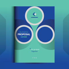 Proposal cover Design Template concepts are adept for corporate Business	