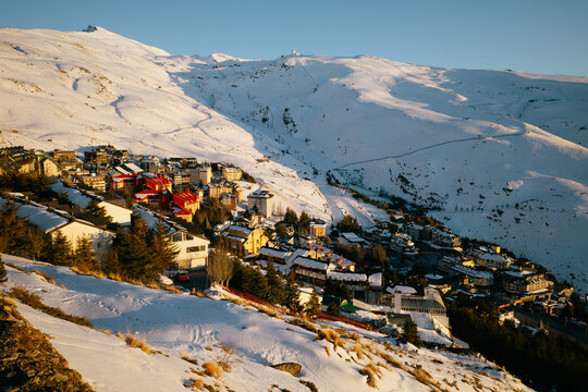 Snowy Village in Sierra Nevada