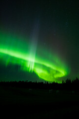Aurora borealis Northern Lights fully covered the sky. Lapland amazing scenery