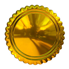 Blank Gold Award Medal 3d on png transparent background.