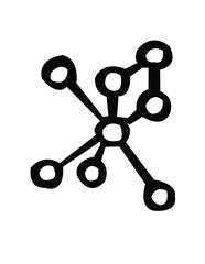 molecular structure isolated on white