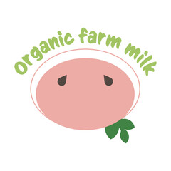Environmental conservation is highlighted through infographics showcasing fresh organic farm milk. The logo features a playful design, emphasizing homemade quality and eco-friendly values.