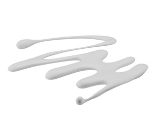 milk splash isolated on a white background. 3d render
