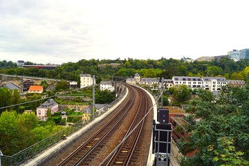 Obraz premium railway in the city