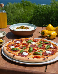 A spicy Diavola pizza