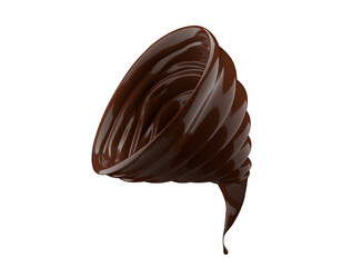 chocolate splash isolated on a white background. 3d render