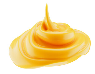 orange swirl isolated on a white background. 3d render