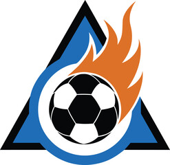 soccer ball fire flames