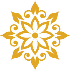  this elegant golden floral ornament vector illustration