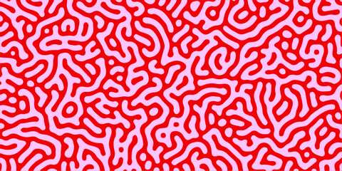 Red Christmas seamless pattern vector illustration with ribbon decoration and geometric tile design. wave, backdrop, floral, ornament, decor, curve, swirl, color, print, futuristic, maze, leopard, art © Creative Lis
