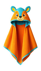 Fototapeta premium A playful hooded towel for drying kids after bath time, featuring fun animal ears.