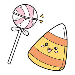 sausage and cheese vector illustration halloween