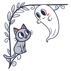 cat and butterfly halloween