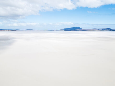Dry salt lake during drought conditions. South Australia.